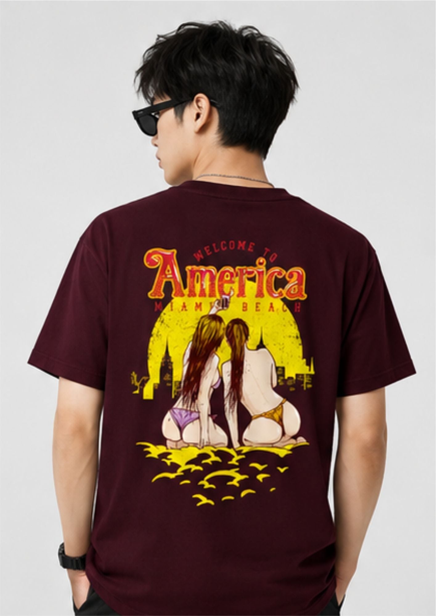 Men’s Miami Beach Graphic Supima T-Shirt – Premium Cotton Tee