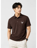 ThePandaFit Bull Emblem Cotton Polo