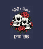 Skull & Roses Vintage Fleece Sweatshirt