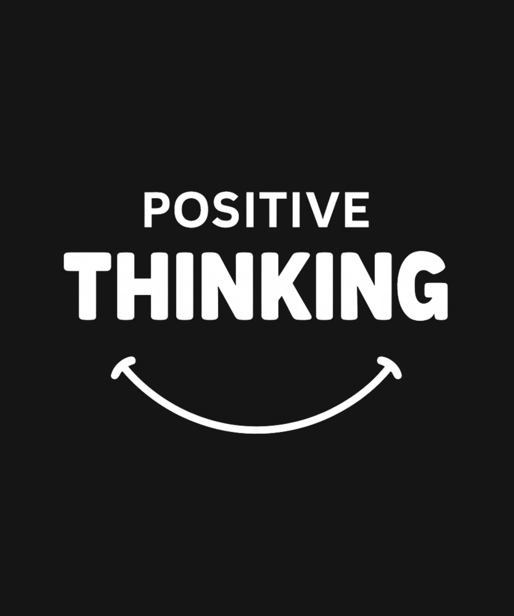 Positive Thinking Men’s Hoodie – 300 GSM Heavyweight Fleece | Minimal Motivational Design