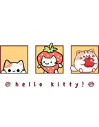 Hello Kitty Faces Classic Cotton Crop Top