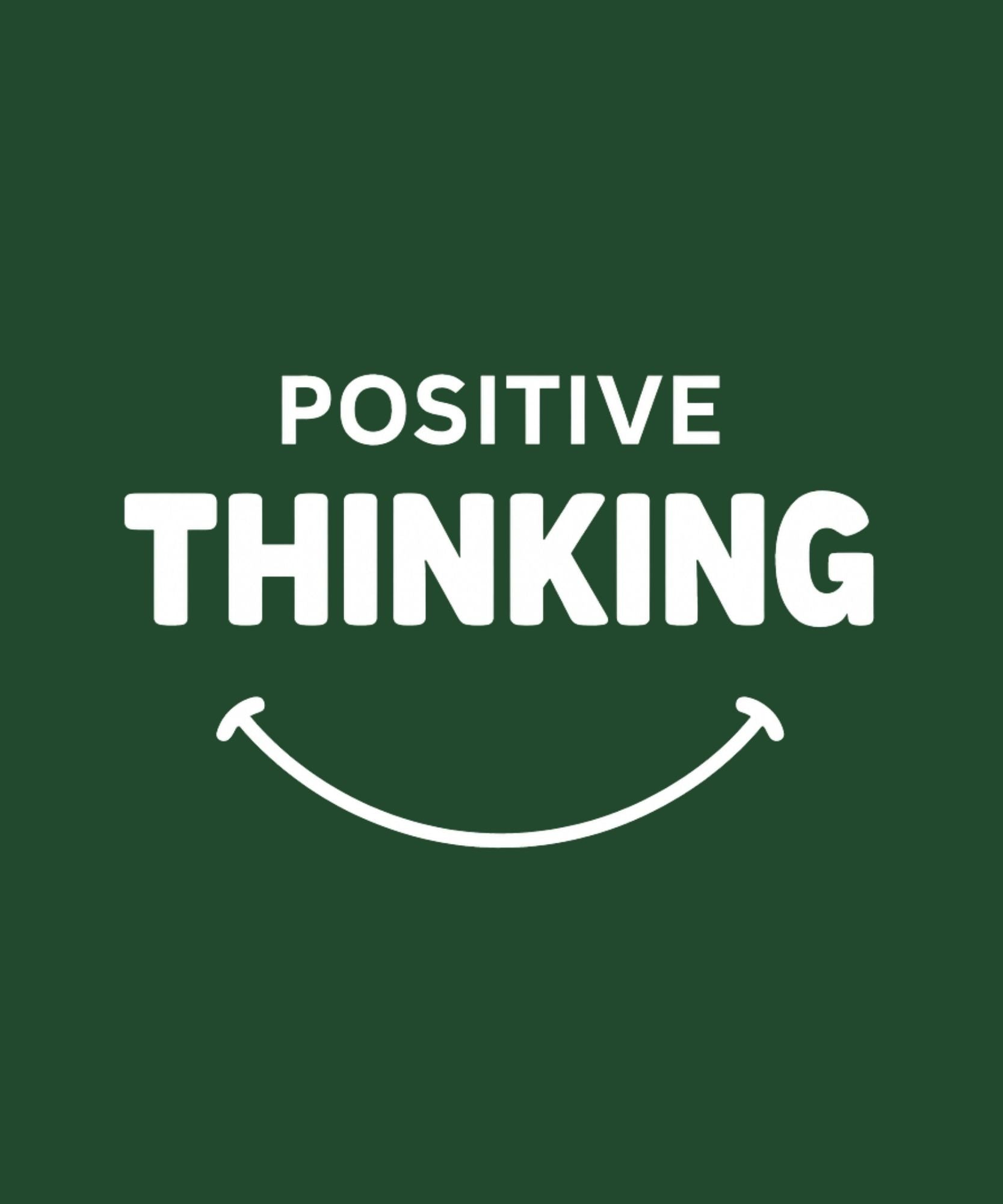 Positive Thinking Men’s Hoodie – 300 GSM Heavyweight Fleece | Minimal Motivational Design