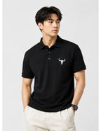 ThePandaFit Bull Emblem Cotton Polo