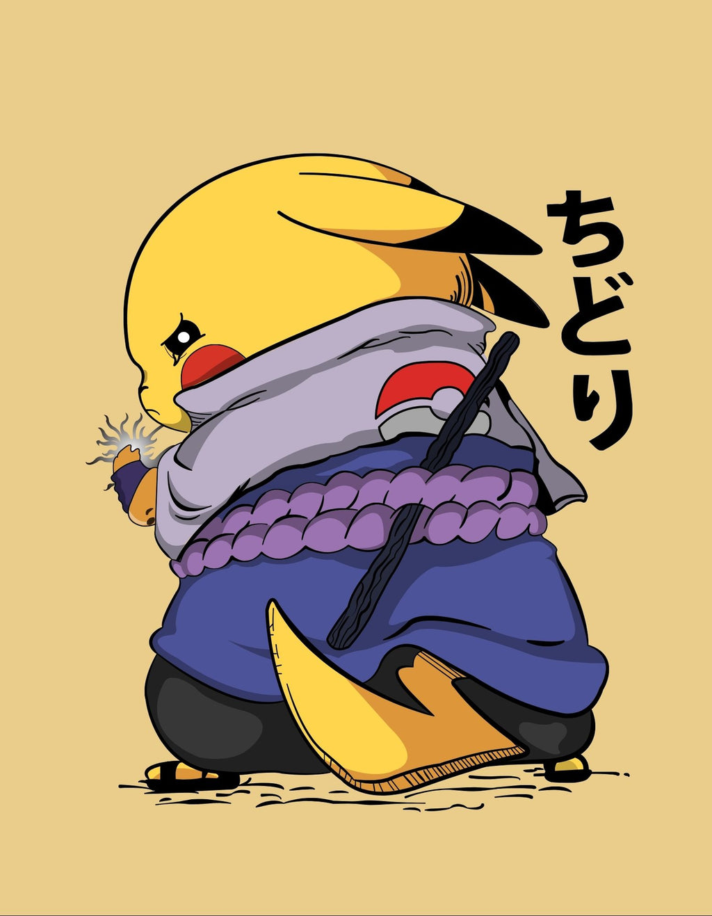 Pikachu Uchiha — Oversized Tee