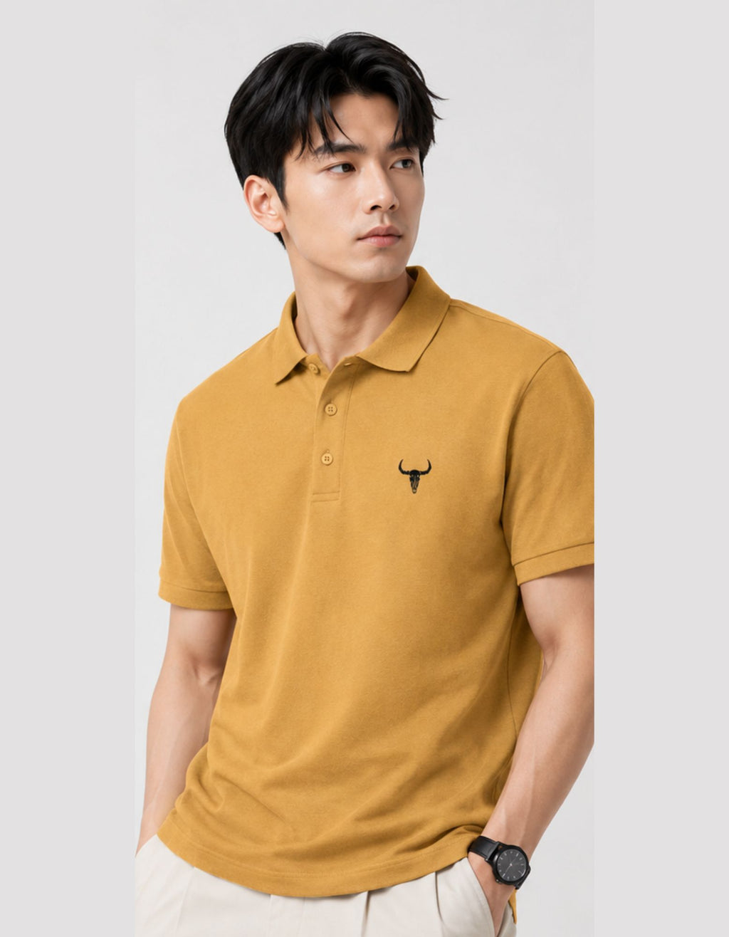 Bull Emblem Logo — Polo T-Shirt
