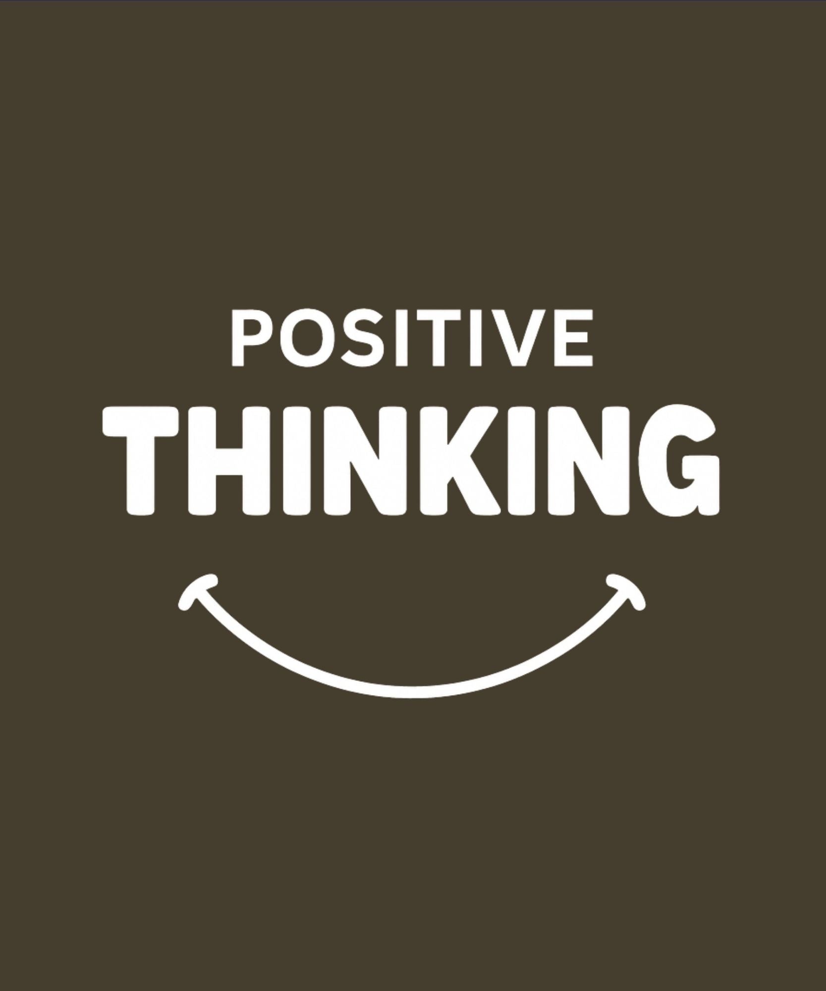 Positive Thinking Men’s Hoodie – 300 GSM Heavyweight Fleece | Minimal Motivational Design