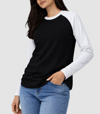 Unisex Classic Raglan Full Sleeve T-Shirt – Contrast Sleeve Cotton Tee