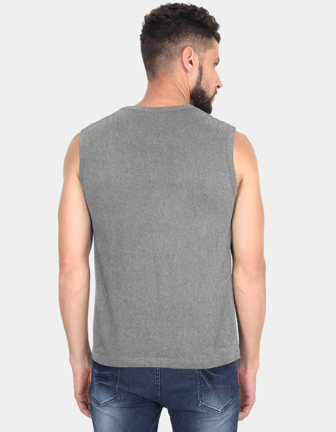 Men’s Sleeveless Cotton T-Shirt – Lightweight Gym & Casual Tank Tee