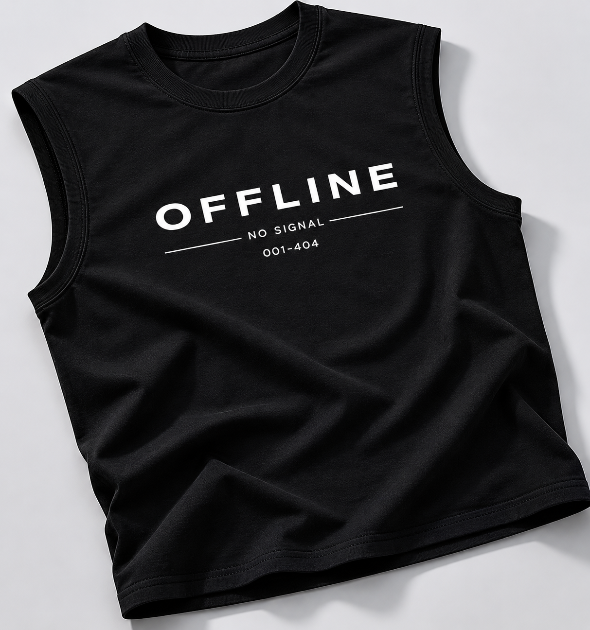 Offline No Signal Sleeveless Gym Tee
