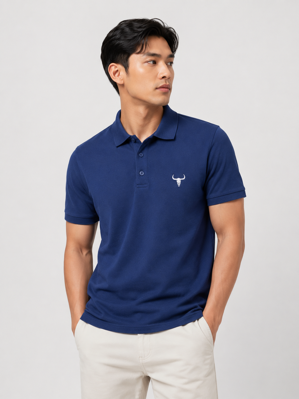 Bull Emblem Logo — Polo T-Shirt