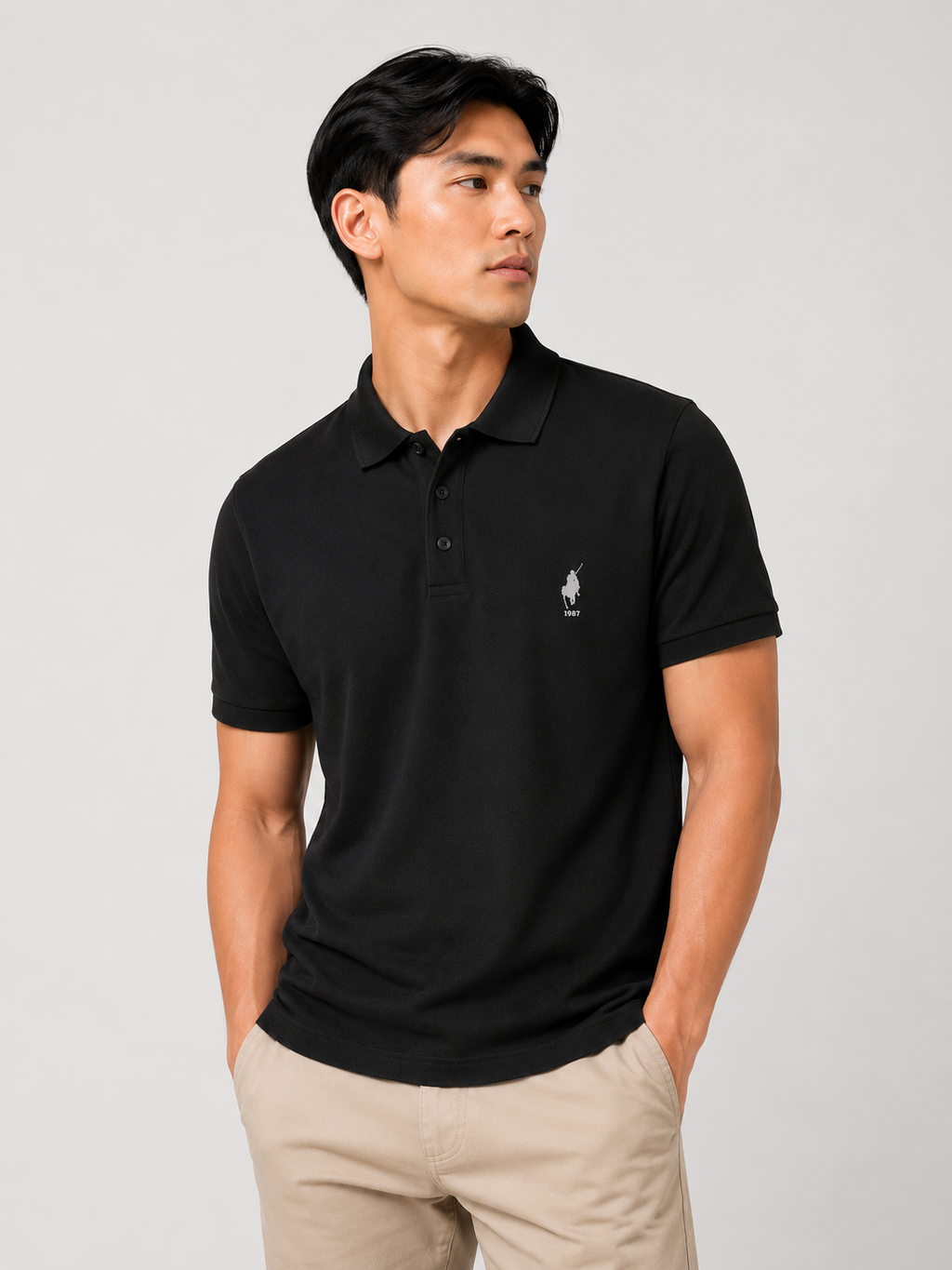 Classic Airtex Logo — Polo T-Shirt