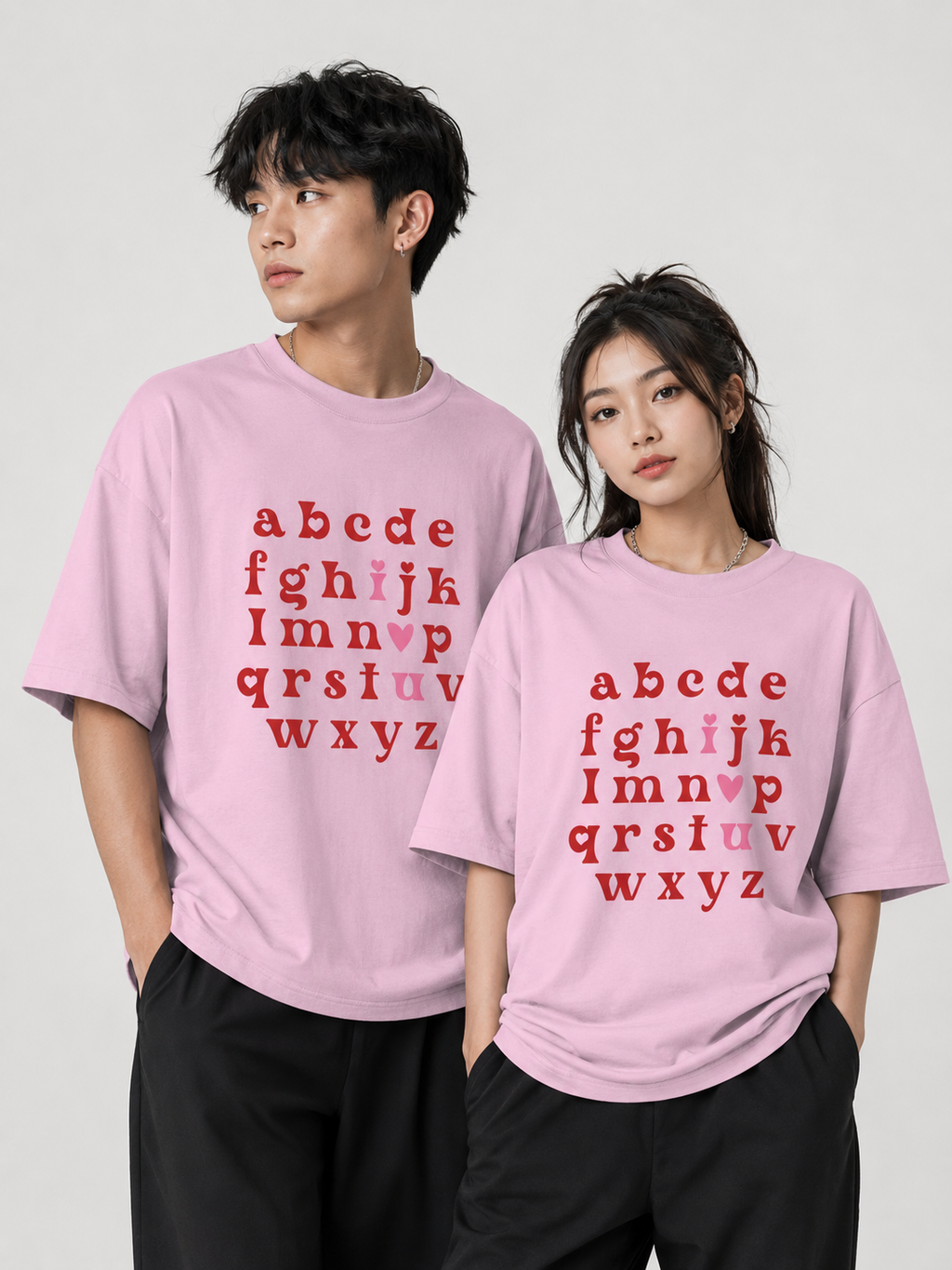 Love Letters Front Graphic Print — Oversized Tee