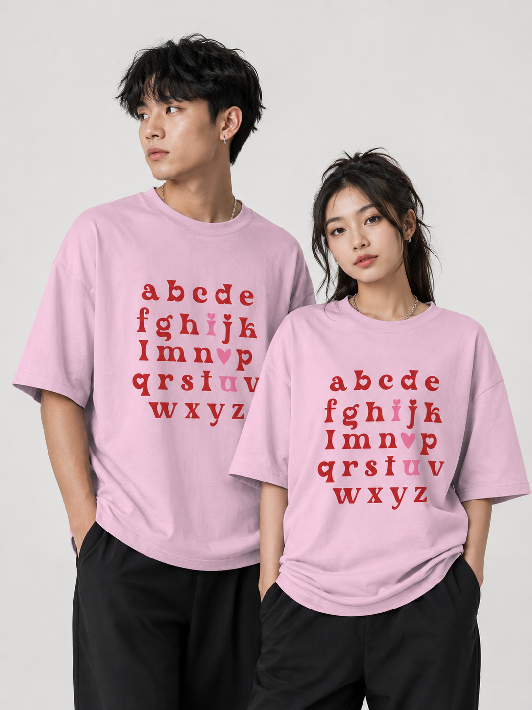Love Letters Front Graphic Print — Oversized Tee