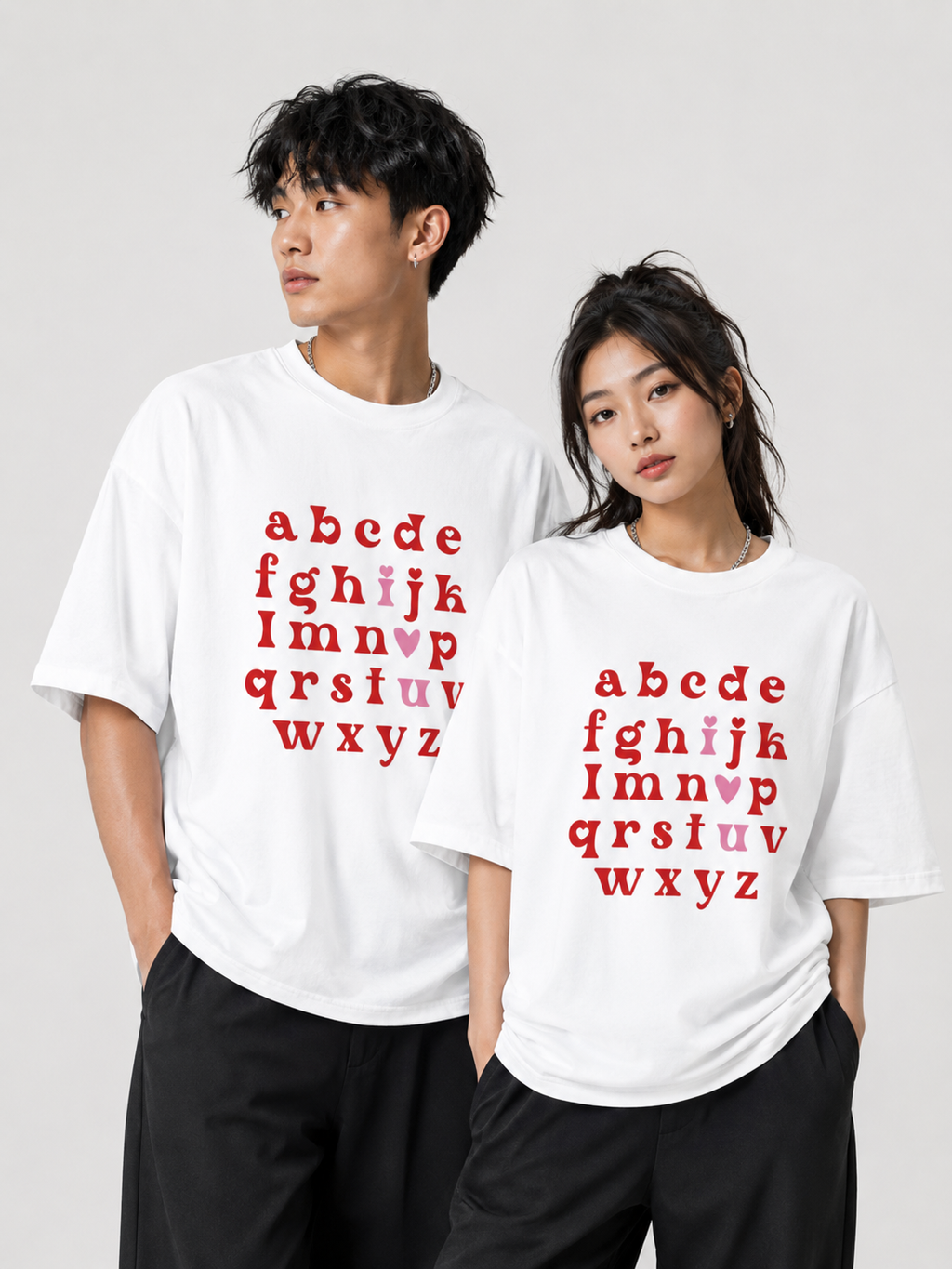 Love Letters Front Graphic Print — Oversized Tee