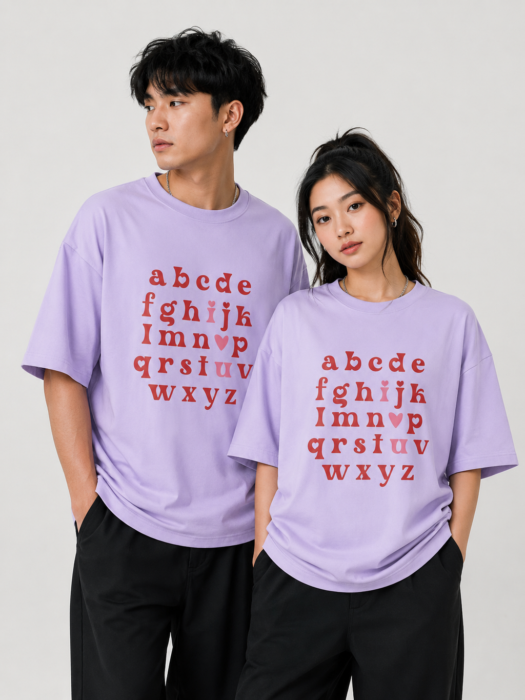 Love Letters Front Graphic Print — Oversized Tee