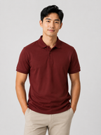 Solid Plain Cotton — Polo T-Shirt