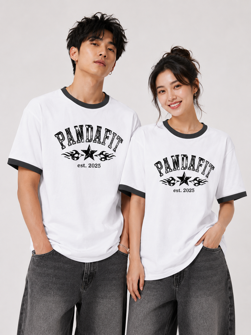 PandaFit Vintage Flame — Ringer Tee
