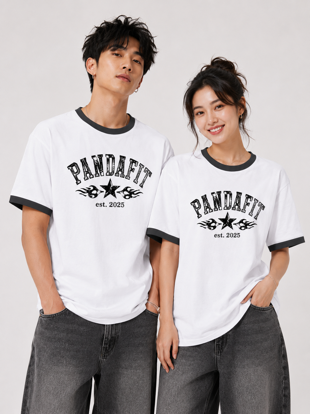 PandaFit Vintage Flame — Ringer Tee