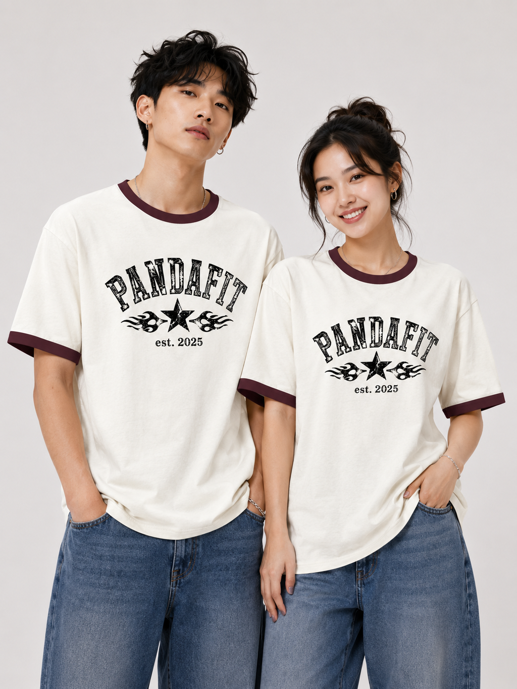 PandaFit Vintage Flame — Ringer Tee