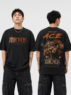 Fire Fist Ace Fan Art DP Unisex Oversized Tee