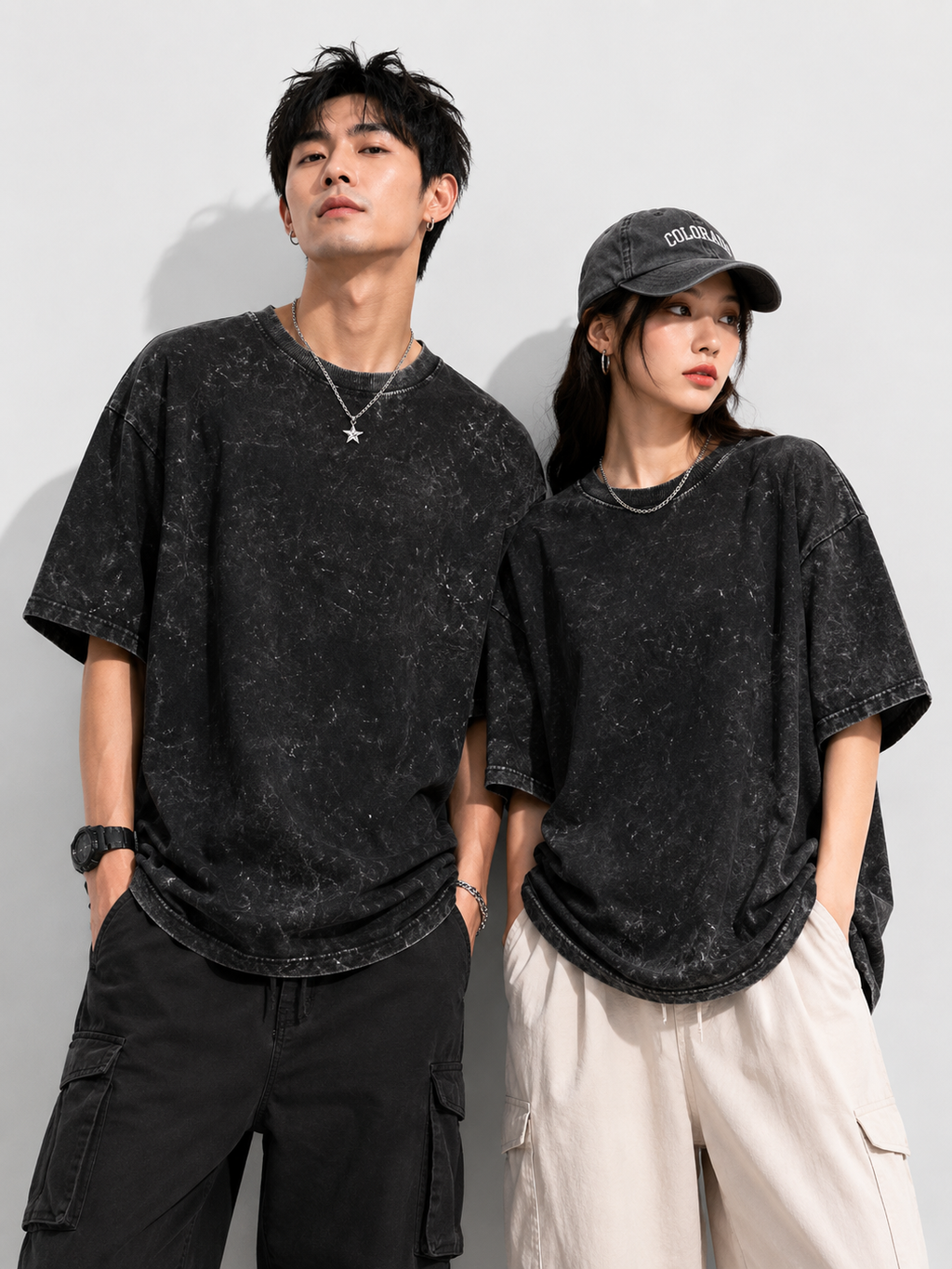 Acid Washed Unisex — Oversized Tee