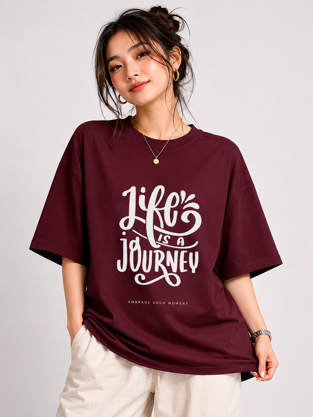 Life Is a Journey Oversized T-Shirt