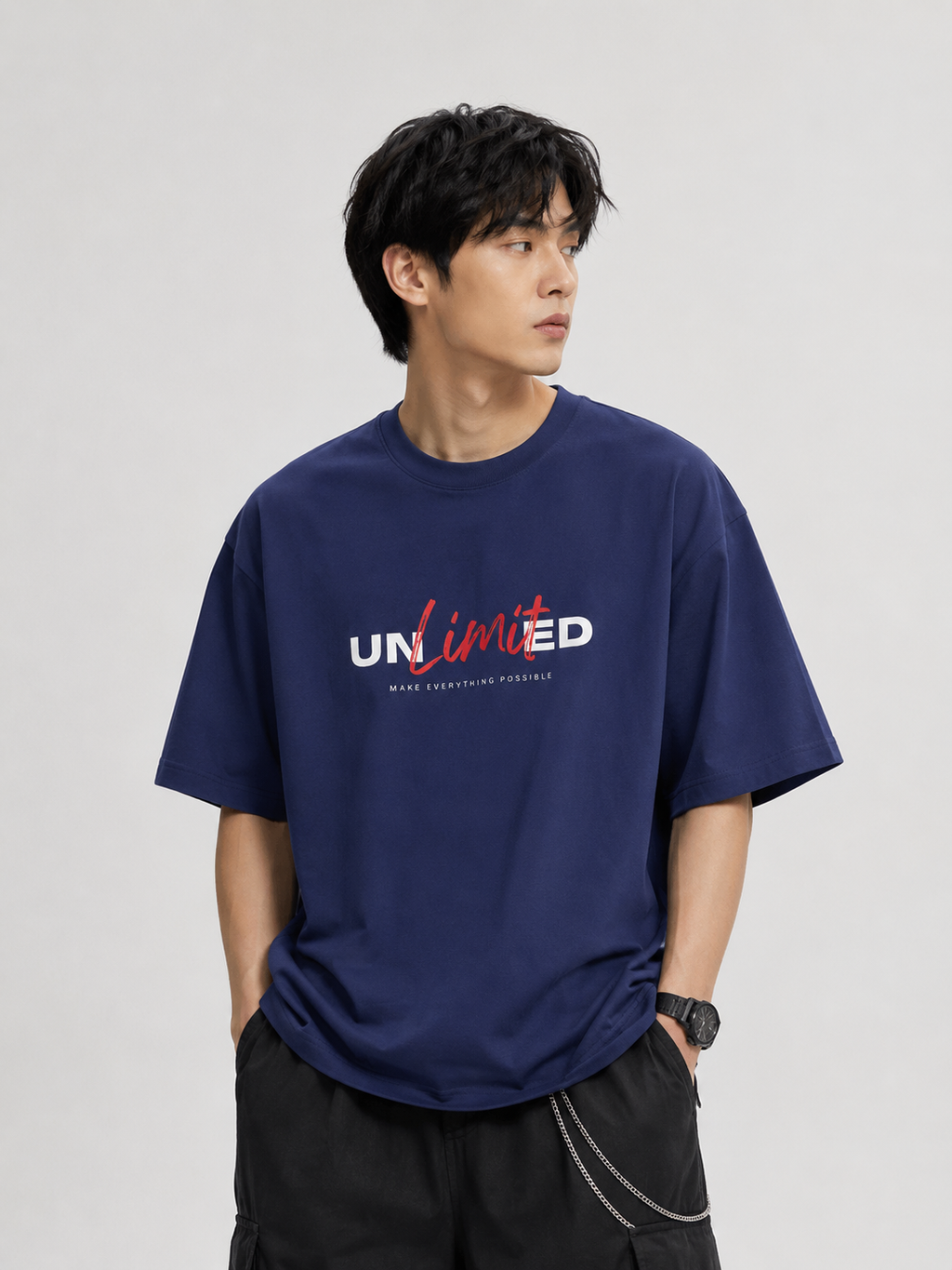 Unlimited Front Graphic Print — Oversized Tee