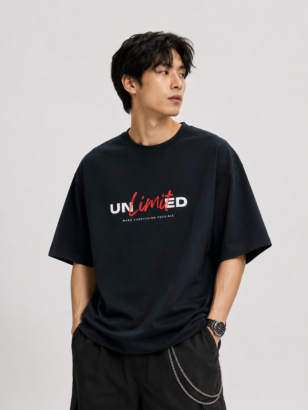 Unlimited Front Graphic Print — Oversized Tee