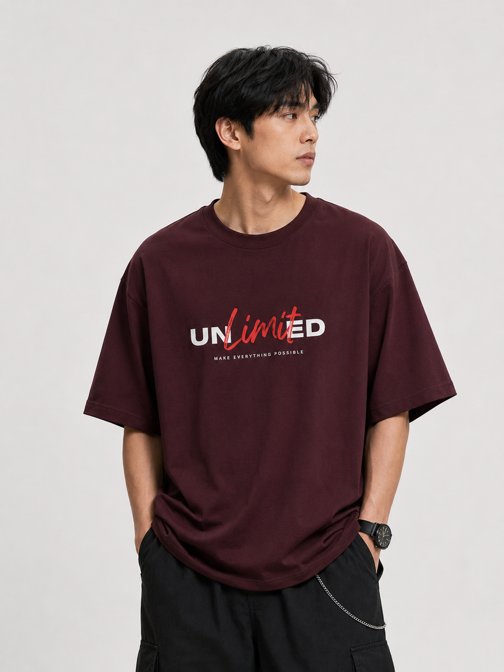 Unlimited Front Graphic Print — Oversized Tee