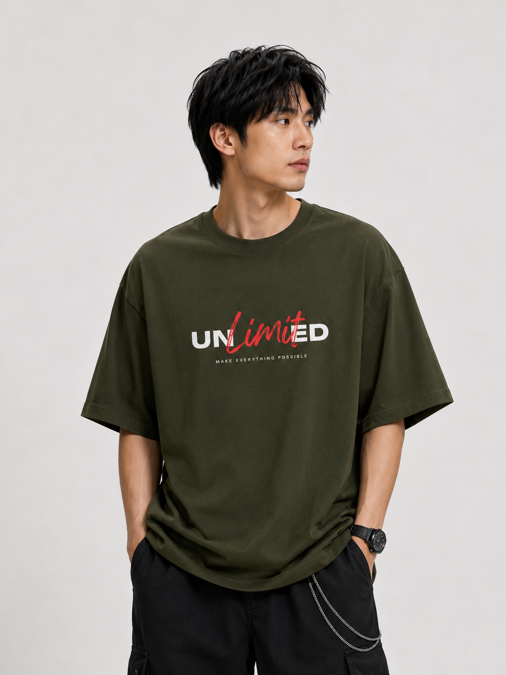 Unlimited Front Graphic Print — Oversized Tee