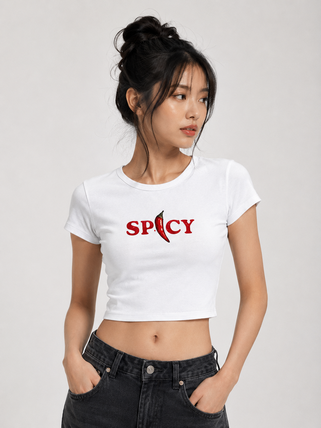 Women’s Spicy Graphic Baby Tee