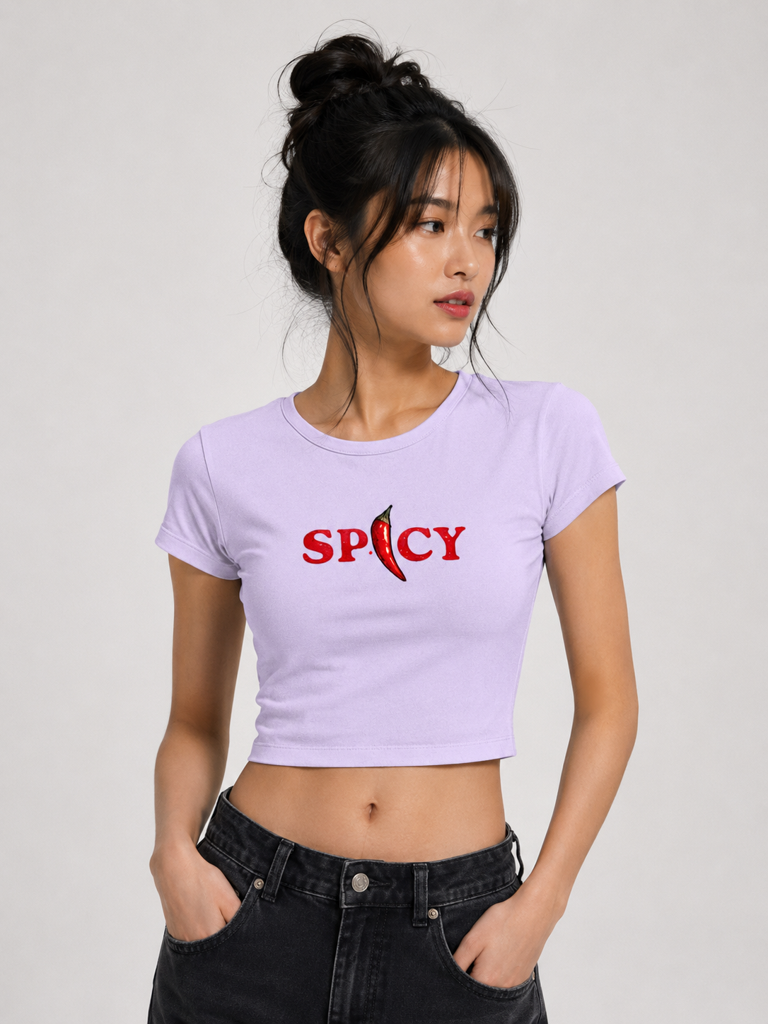 Women’s Spicy Graphic Baby Tee