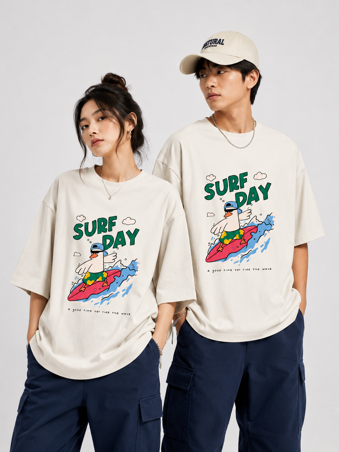 Surf Day Graphic Oversized Tee