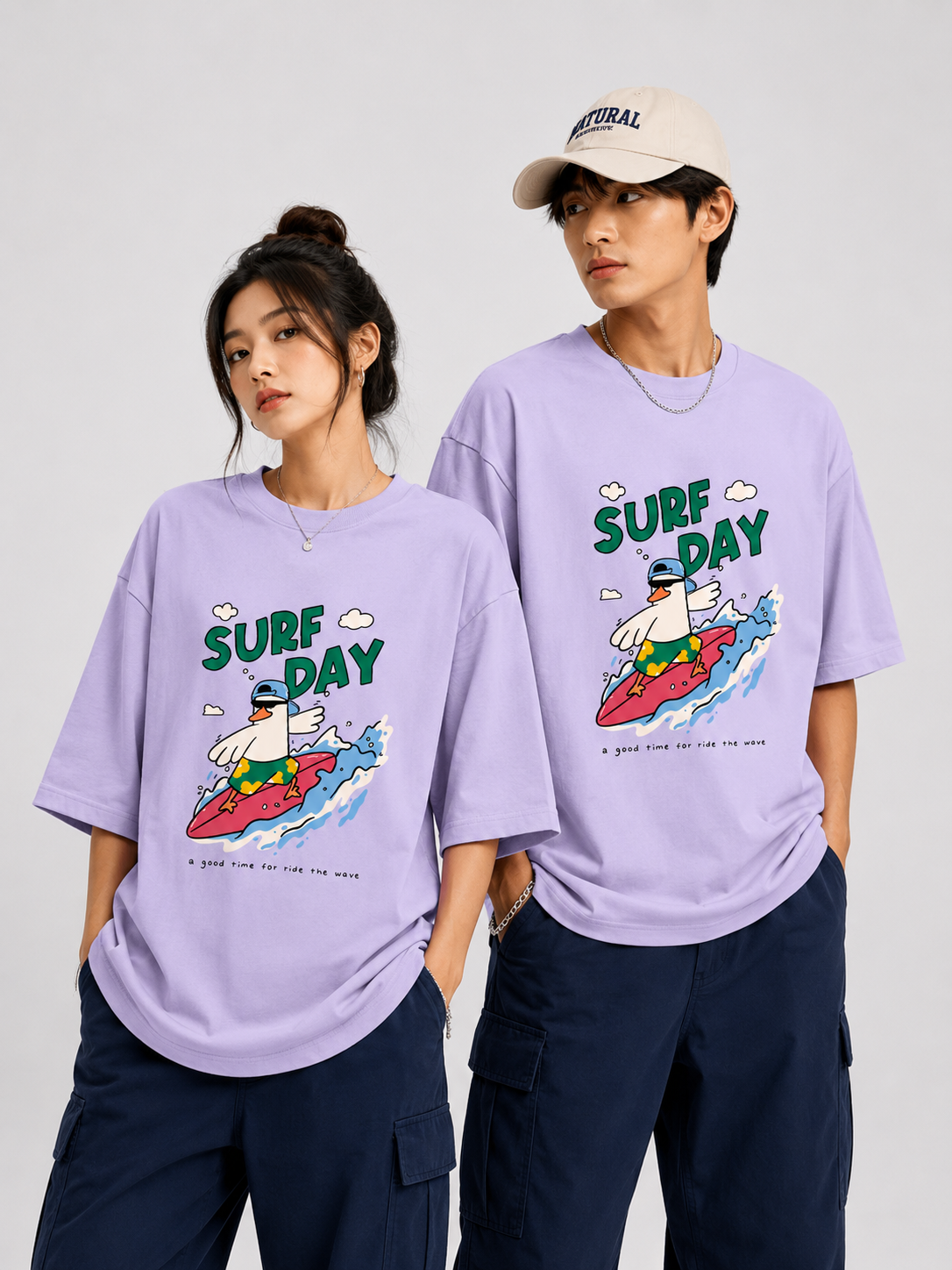 Surf Day Graphic Oversized Tee