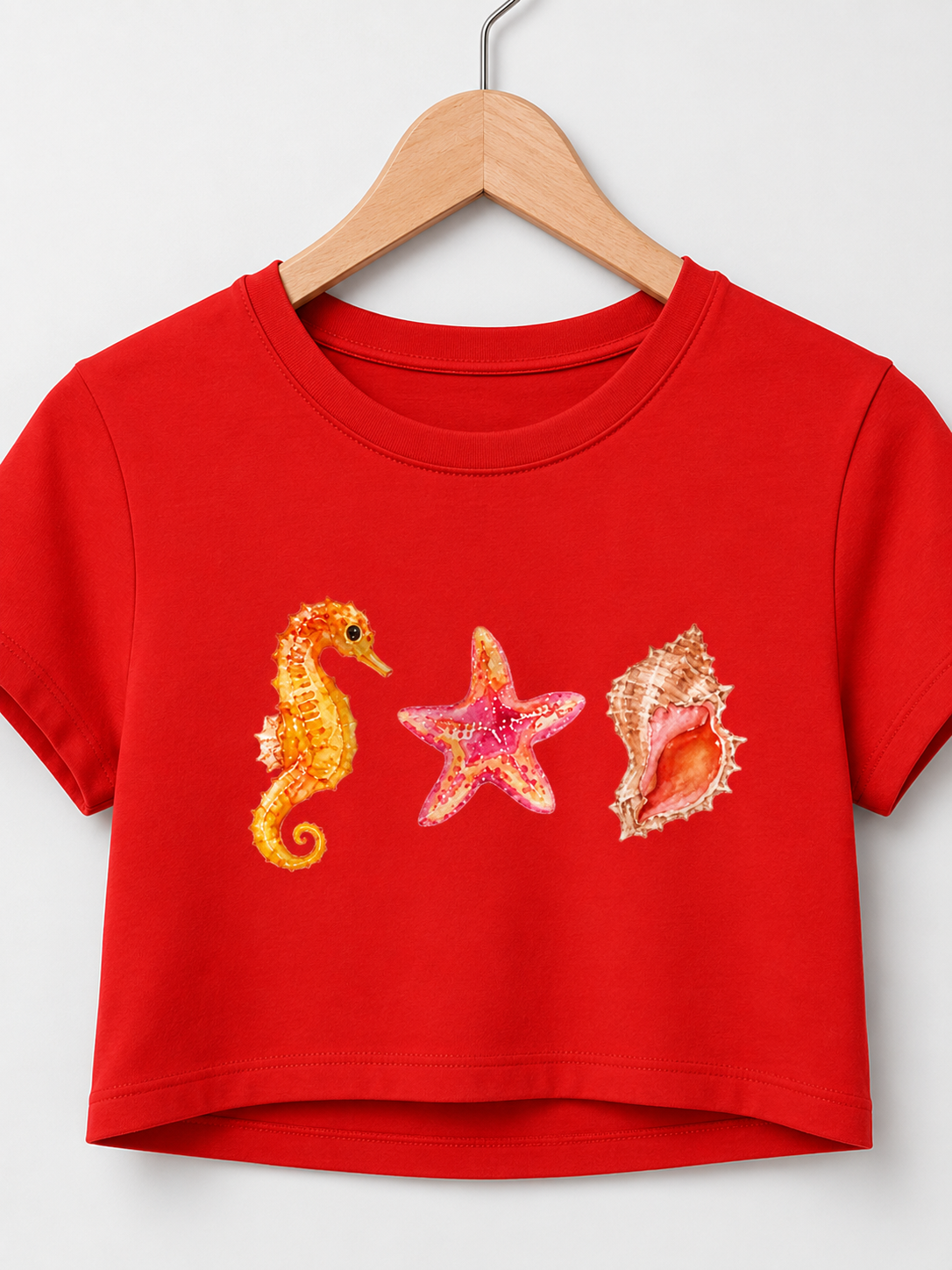 Coastal Treasures Graphic Crop Top