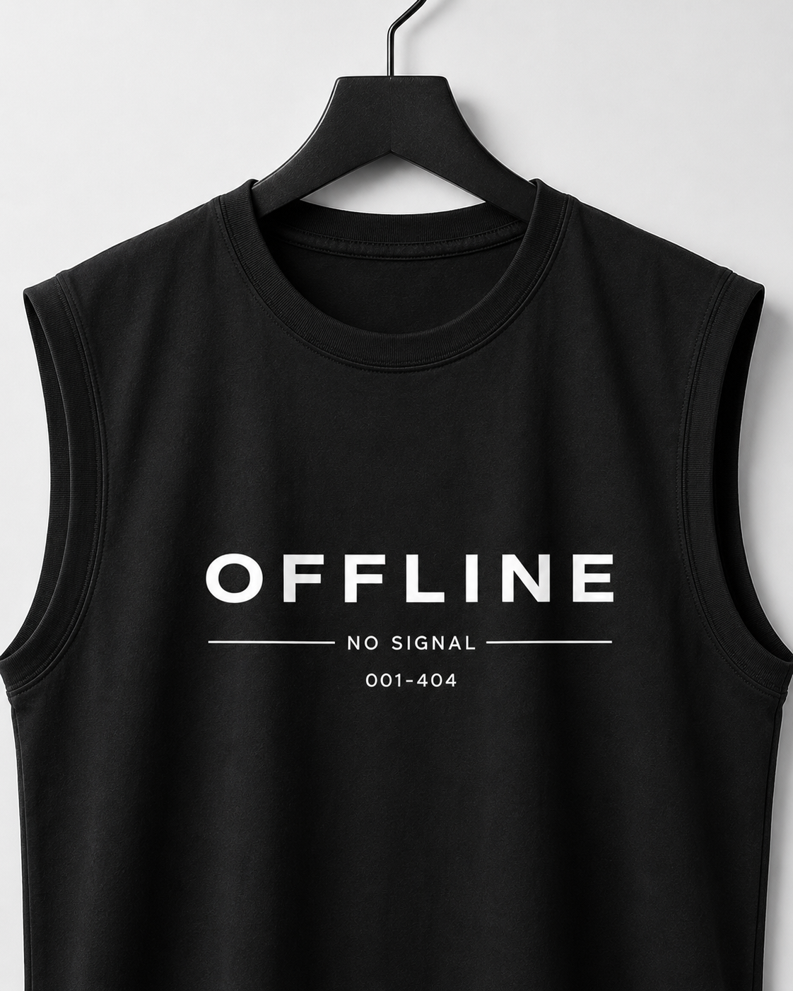Offline No Signal Sleeveless Gym Tee