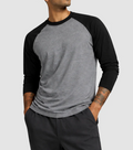Unisex Classic Raglan Full Sleeve T-Shirt – Contrast Sleeve Cotton Tee