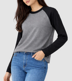 Unisex Classic Raglan Full Sleeve T-Shirt – Contrast Sleeve Cotton Tee