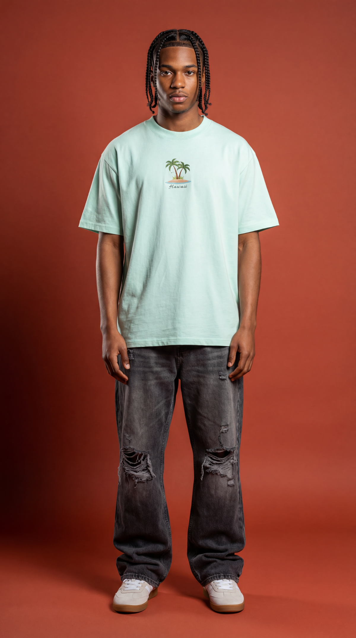 Hawaii Sunset Dual-Print Oversized T-Shirt