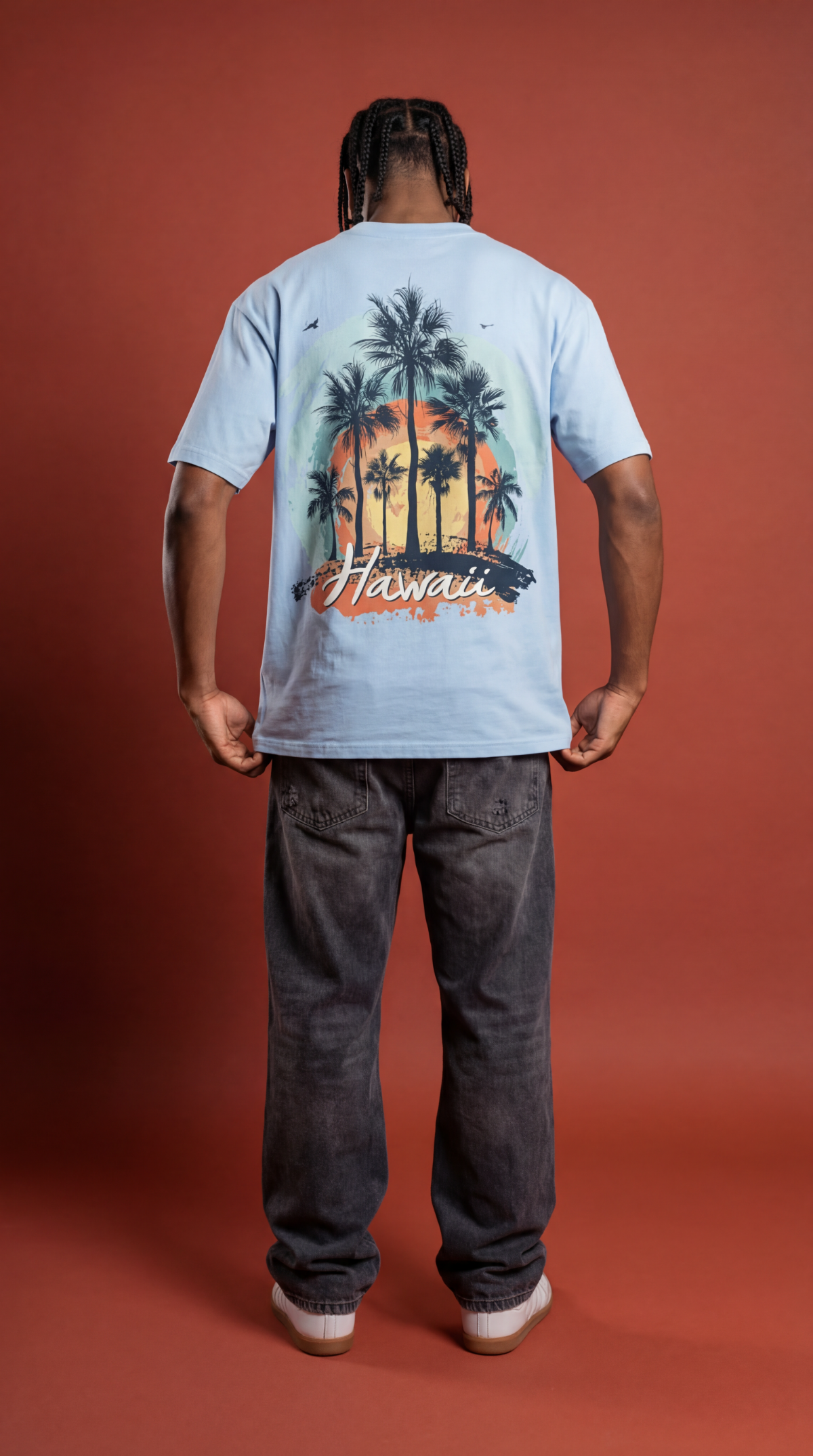 Hawaii Sunset Dual-Print Oversized T-Shirt