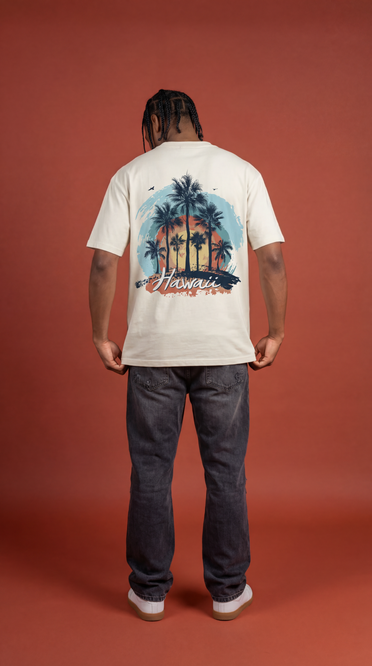 Hawaii Sunset Dual-Print Oversized T-Shirt