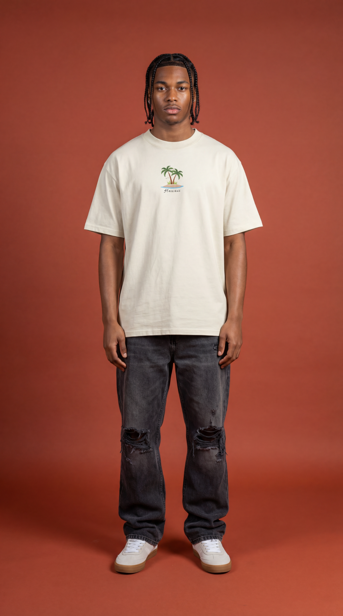 Hawaii Sunset Dual-Print Oversized T-Shirt