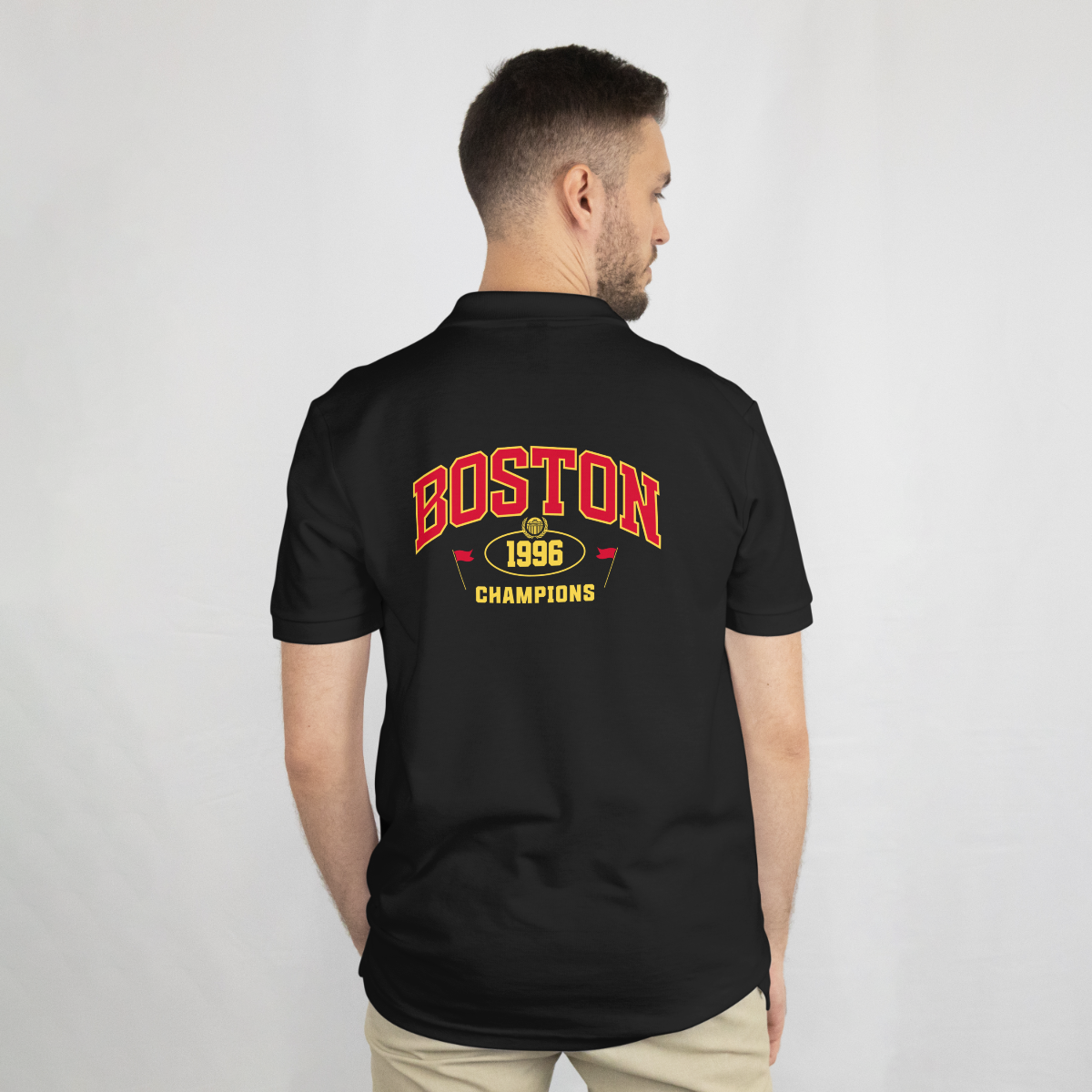 Boston 1996 Champions Back Print Polo