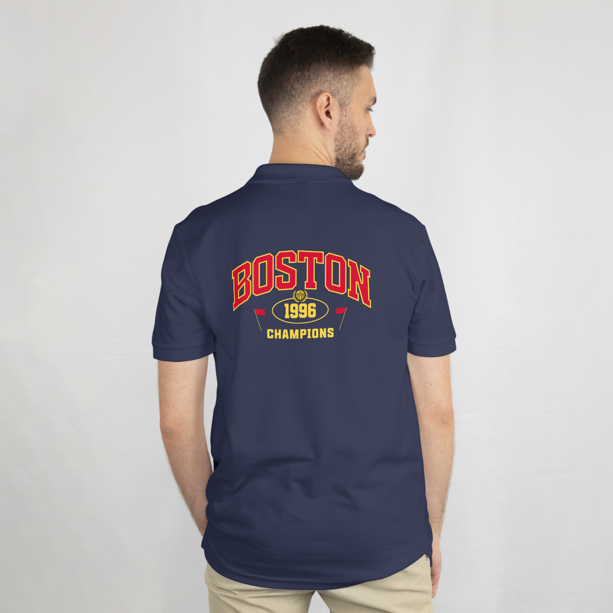 Boston 1996 Champions Back Print Polo