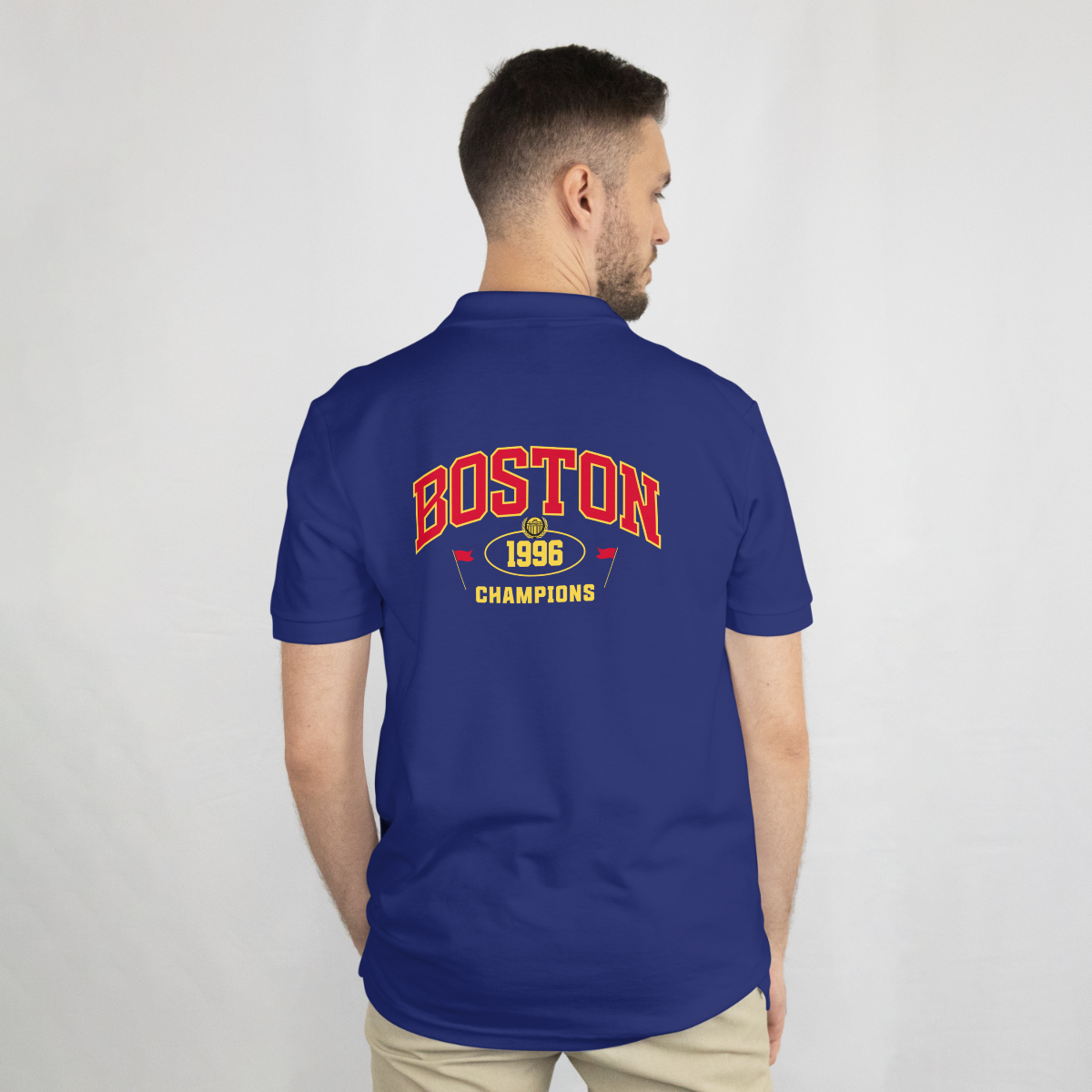 Boston 1996 Champions Back Print Polo