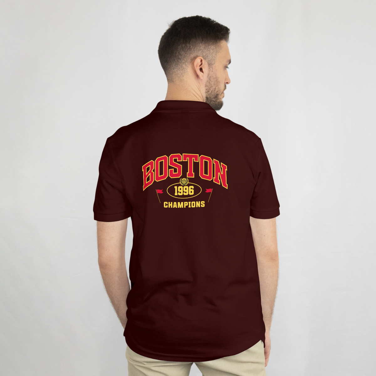 Boston 1996 Champions Back Print Polo