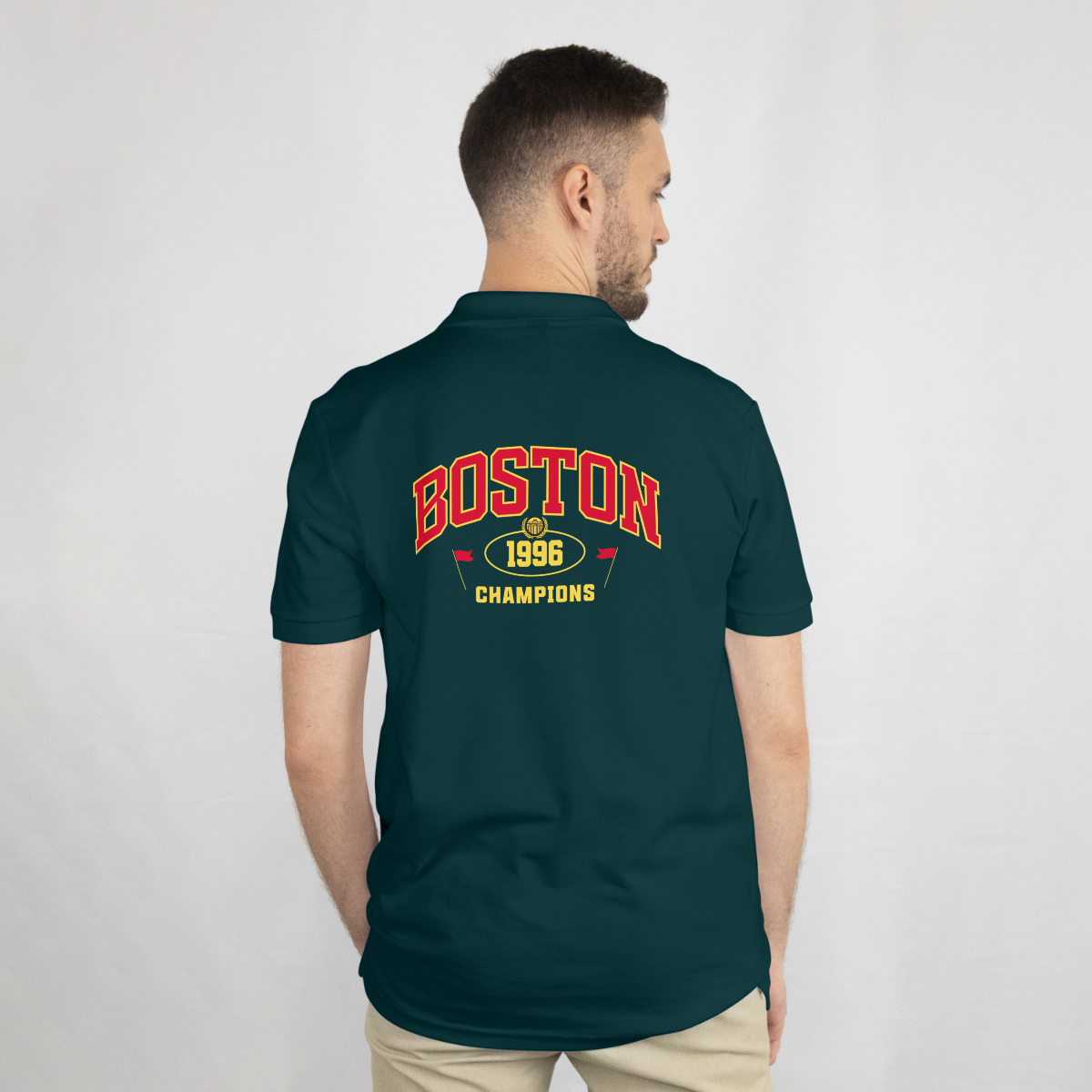 Boston 1996 Champions Back Print Polo