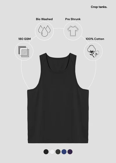 Essential Women’s Crop Tank Top – Premium Cotton Everyday Fit