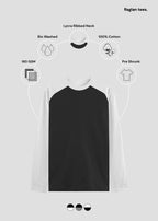Unisex Classic Raglan Full Sleeve T-Shirt – Contrast Sleeve Cotton Tee