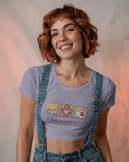 Hello Kitty Faces Classic Cotton Crop Top